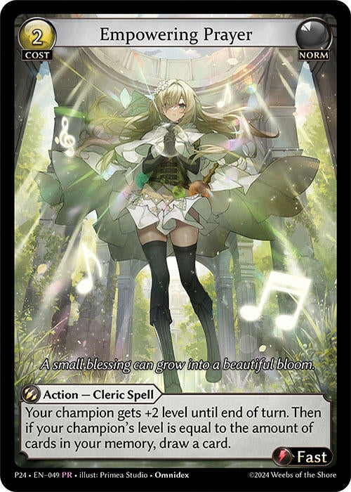 Image for Empowering Prayer (049) (Promotional Cards) - Grand Archive TCG