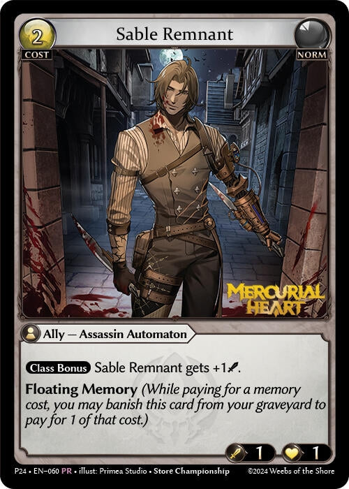 Image for Sable Remnant (060) (Promotional Cards) - Grand Archive TCG