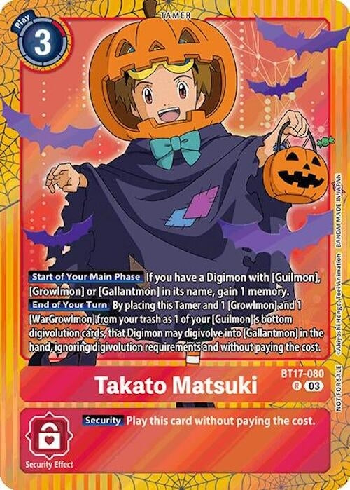 Takato Matsuki (Halloween Event 2024) (17080) [BT17] - Digimon Card Game Single