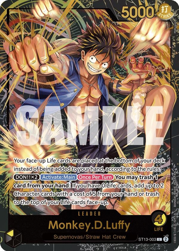Monkey.D.Luffy (Premium Card Collection -Leader Collection-) (13003) (OP-PR) - One Piece Card Game Single