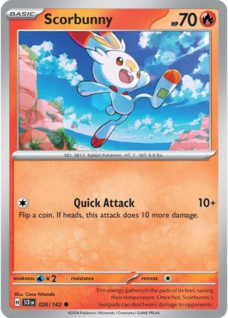 Image for Scorbunny (026/142) (SV07: Stellar Crown) - Pokemon