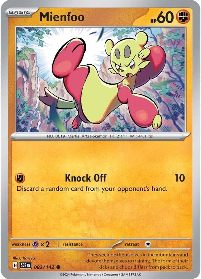 Image for Mienfoo (083/142) (SV07: Stellar Crown) - Pokemon