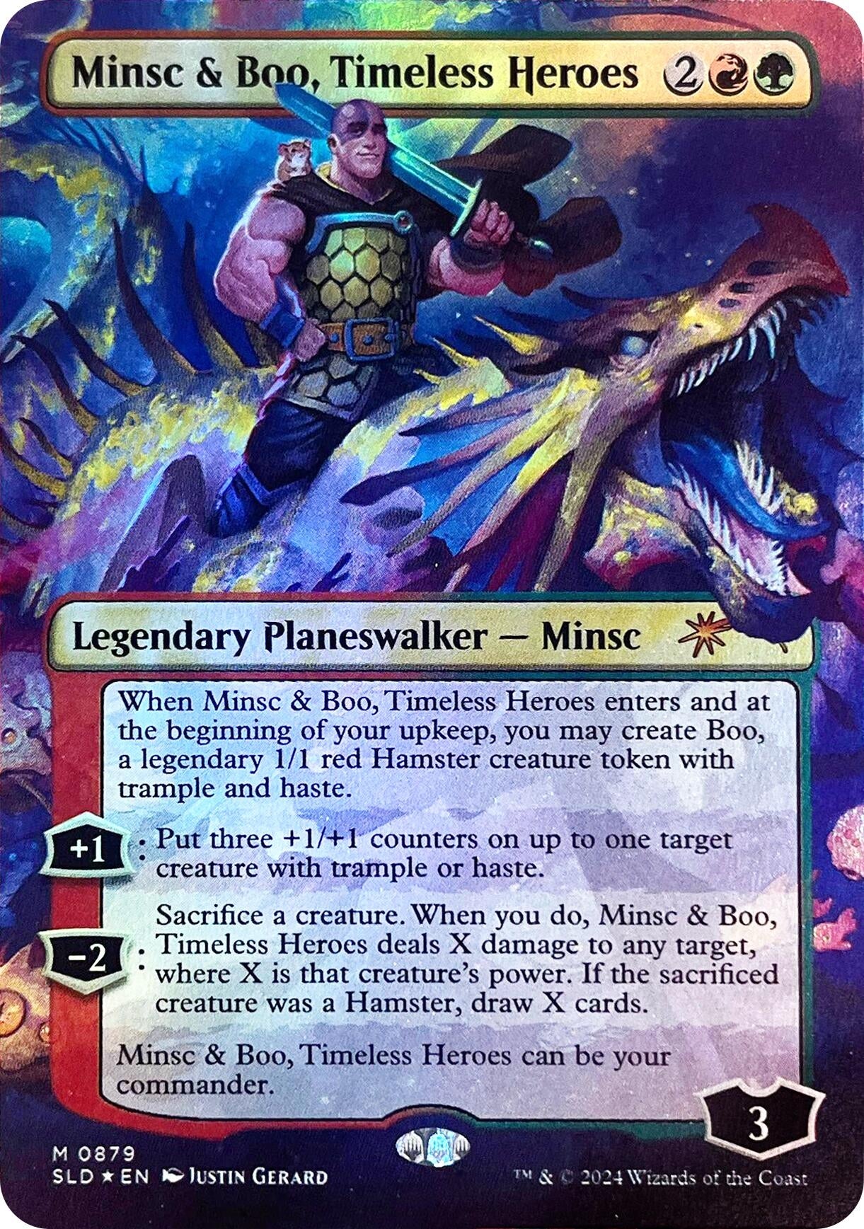 Minsc & Boo Timeless Heroes (Rainbow Foil) (879) [SLD] - MTG Single