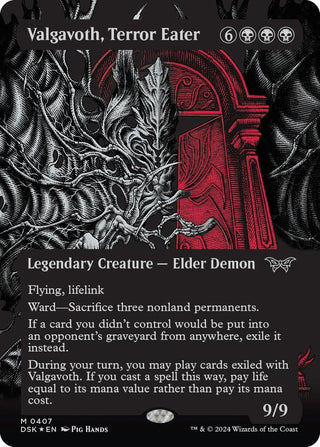 Valgavoth Terror Eater (Showcase) (Textured) (407) [DSK] - MTG Single