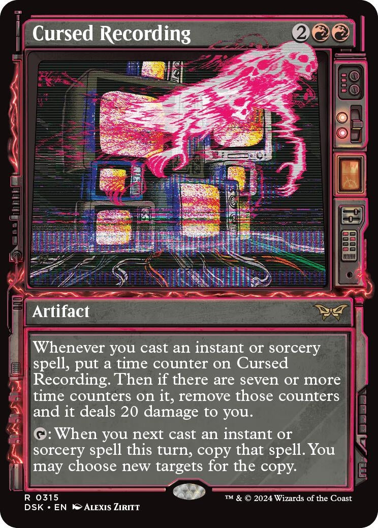 Cursed Recording (Showcase) (315) [DSK] - MTG Single