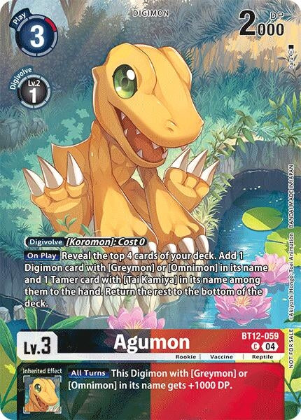 Agumon - BT12-059 (Legend Pack 2024) (12059) [BT12] - Digimon Card Game Single