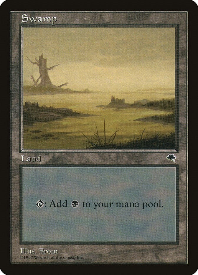 Swamp (River) (342) [TMP] - MTG Single