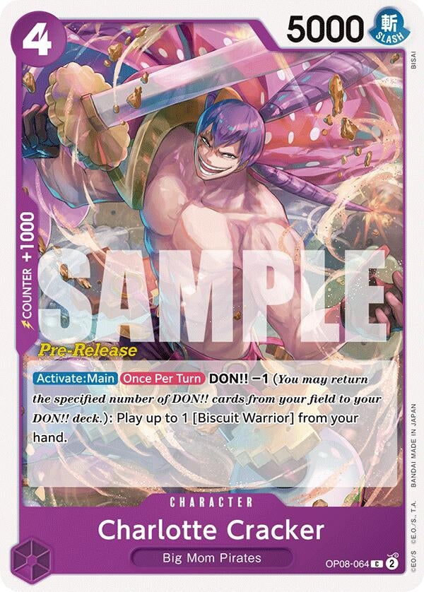 Charlotte Cracker (8064) (OP08 PRE) - One Piece Card Game Single
