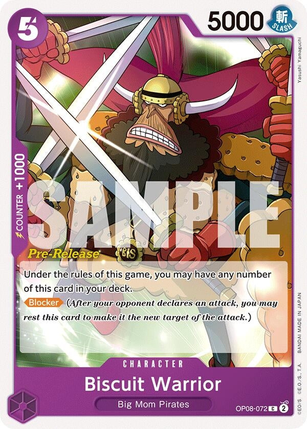 Biscuit Warrior (8072) (OP08 PRE) - One Piece Card Game Single