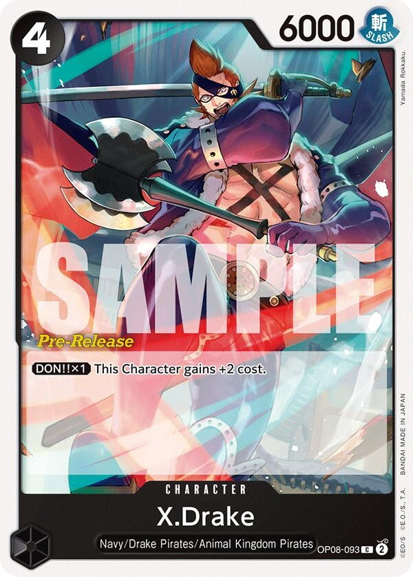 X.Drake (8093) (OP08 PRE) - One Piece Card Game Single