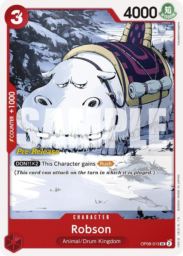 Robson (8013) (OP08 PRE) - One Piece Card Game Single