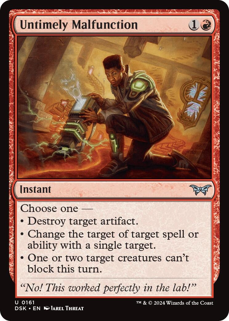 Untimely Malfunction (161) [DSK] - MTG Single
