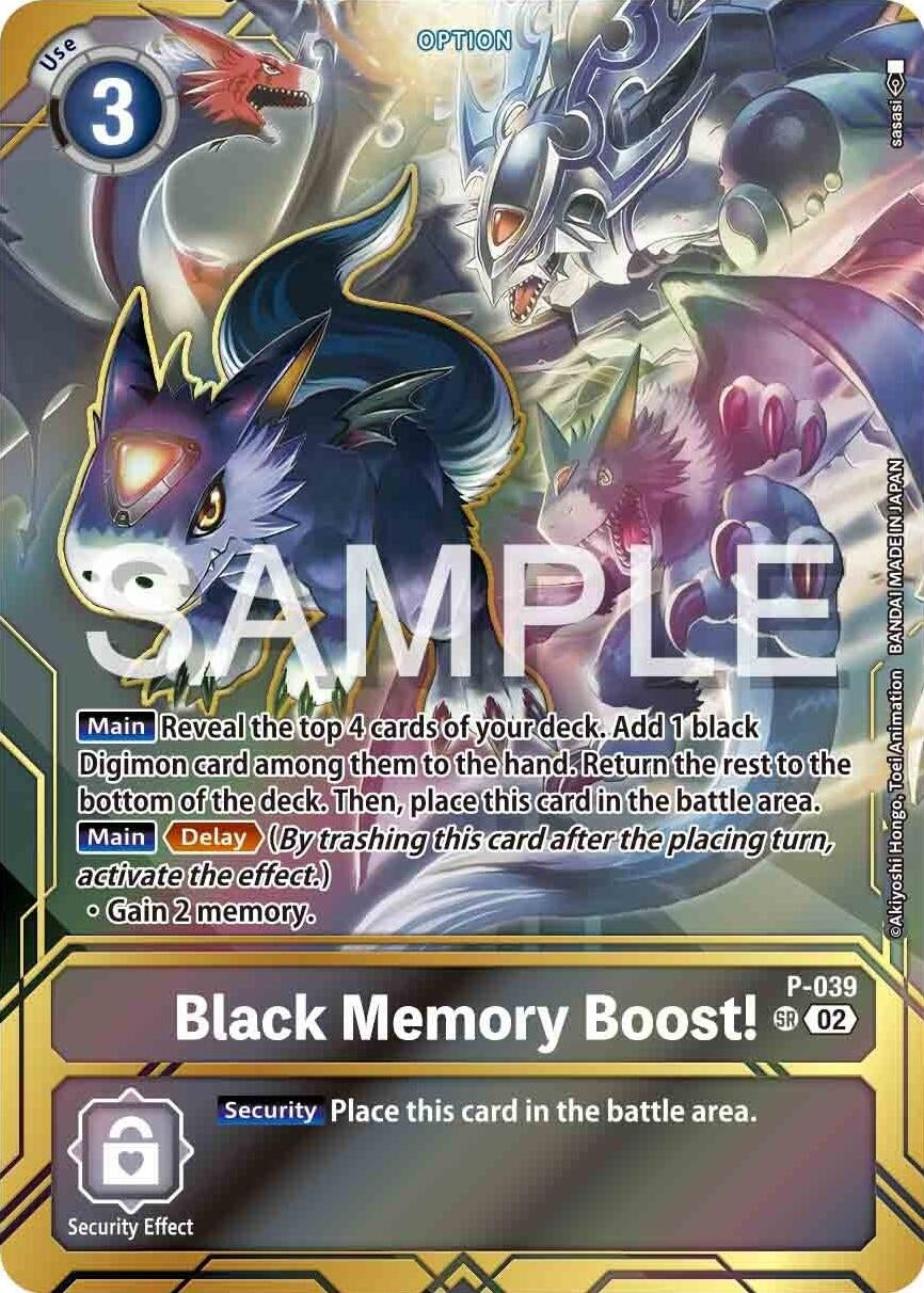 Black Memory Boost! - P-039 (Premium Card Collection - Memory Boost! Set) (39) [D-PR] - Digimon Card Game Single