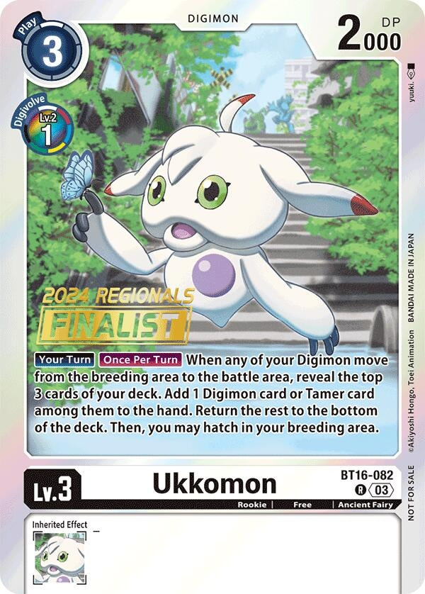Ukkomon (2024 Regionals Finalist) (16082) [BT16] - Digimon Card Game Single