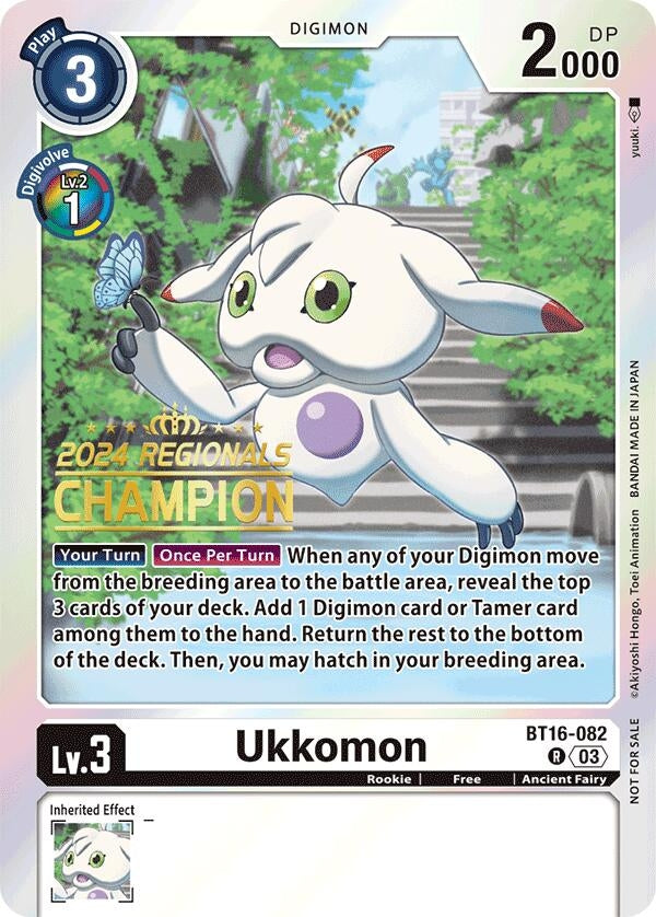 Ukkomon (2024 Regionals Champion) (16082) [BT16] - Digimon Card Game Single