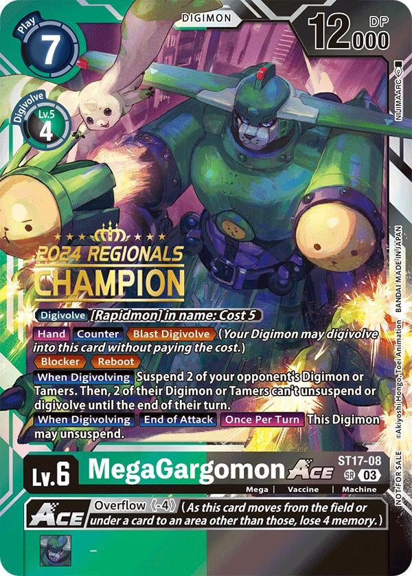 MegaGargomon ACE (2024 Regionals Champion) (1708) [ST-17] - Digimon Card Game Single