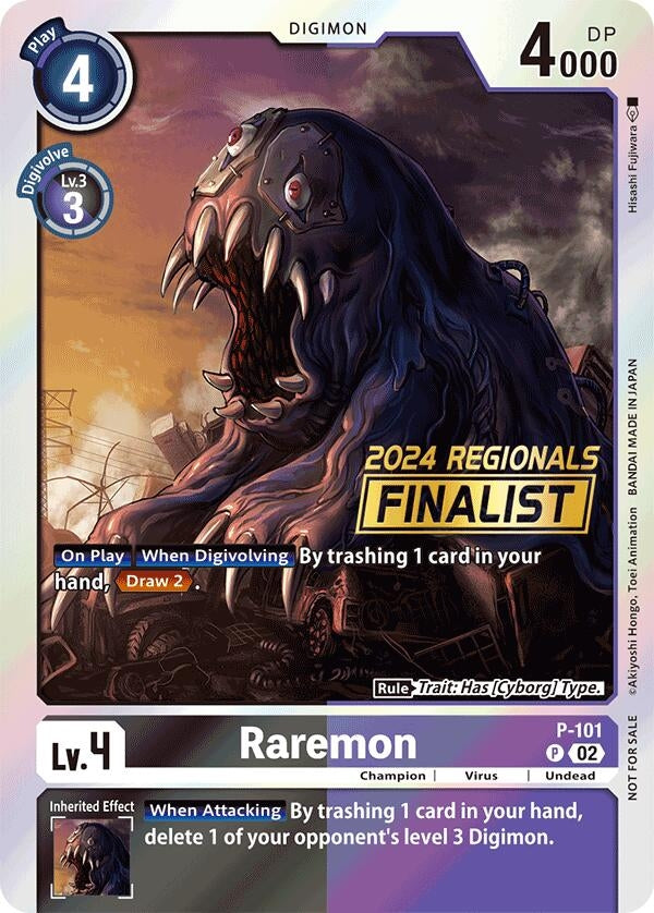 Raremon - P-101 (2024 Regionals Finalist) (101) [D-PR] - Digimon Card Game Single