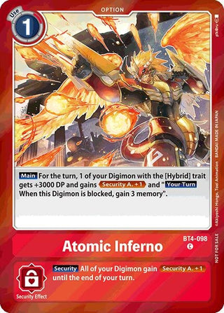 Atomic Inferno (Event Pack 7) (4098) [BT04] - Digimon Card Game Single