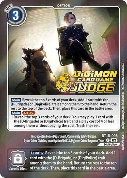 Metropolitan Police Department Community Safety Bureau Cyber Crime Division... (Judge pack 6) (16096) [BT16] - Digimon