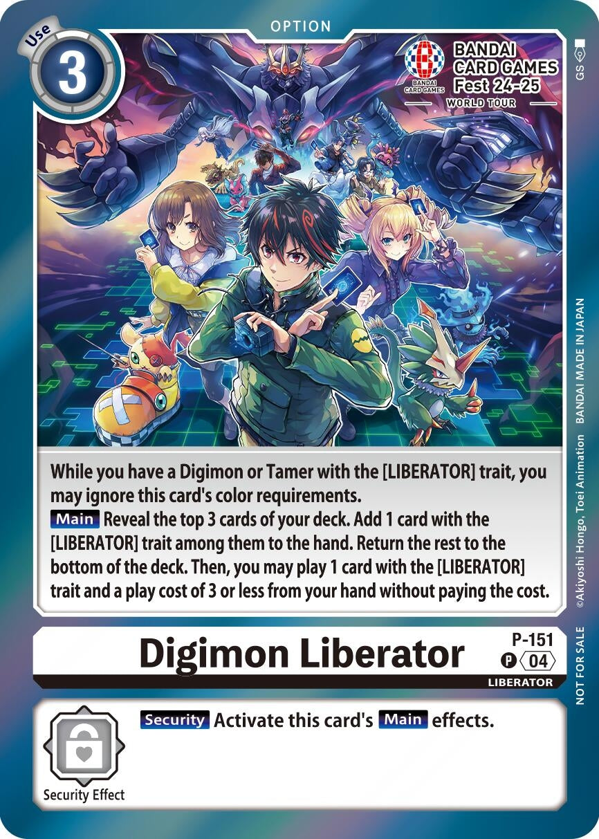 Digimon Liberator - P-151 (BANDAI Card Games Fest 24-25 World Tour) (151) [D-PR] - Digimon Card Game Single