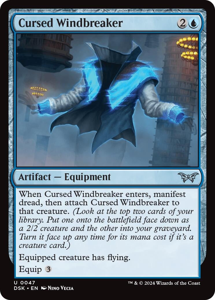 Cursed Windbreaker (47) [DSK] - MTG Single