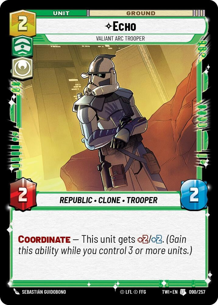 Echo - Valiant Arc Trooper (90) (TOR) - Star Wars: Unlimited Single
