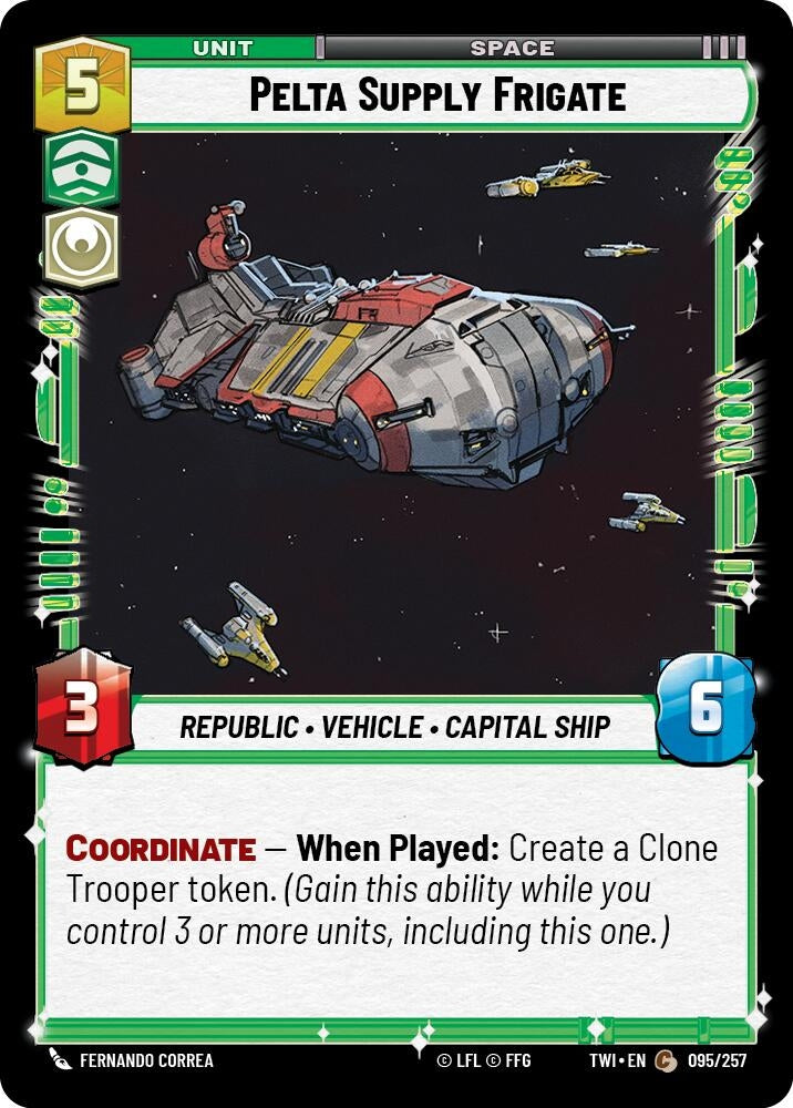 Pelta Supply Frigate (095/257) [Twilight of the Republic] - Star Wars: Unlimited Single