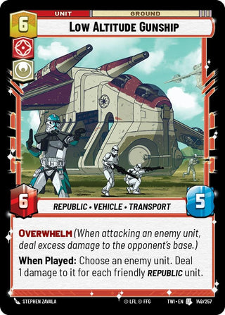 Low Altitude Gunship (149) (TOR) - Star Wars: Unlimited Single