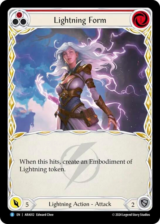 Lightning Form (Red) (12) [ARA] - Flesh and Blood TCG Single