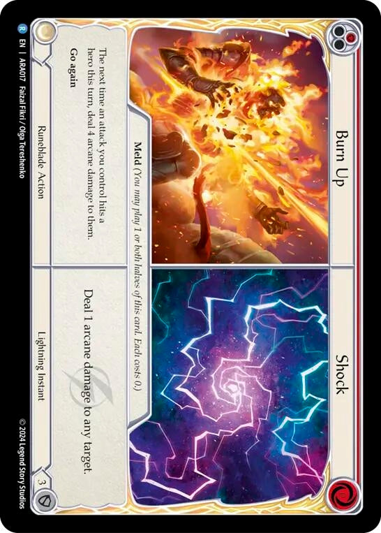 Burn Up <> Shock (17) [ARA] - Flesh and Blood TCG Single