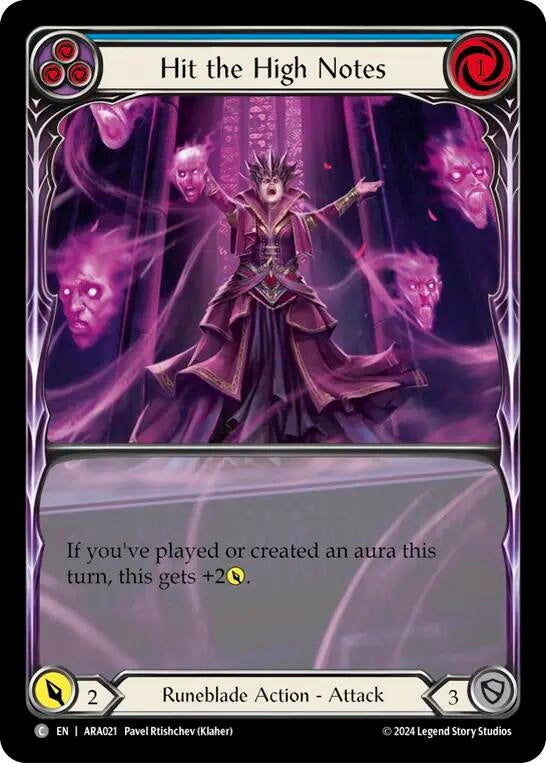 Hit the High Notes (Blue) (21) [ARA] - Flesh and Blood TCG Single