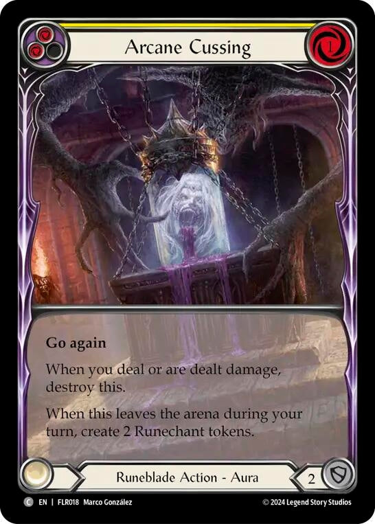 Arcane Cussing (Yellow) (18) [FLR] - Flesh and Blood TCG Single