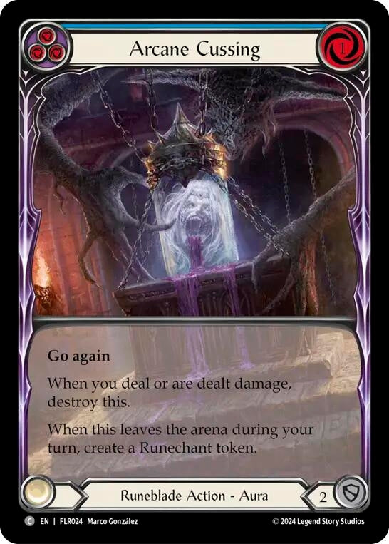 Arcane Cussing (Blue) (24) [FLR] - Flesh and Blood TCG Single