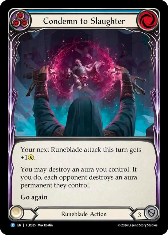 Condemn to Slaughter (Blue) (25) [FLR] - Flesh and Blood TCG Single