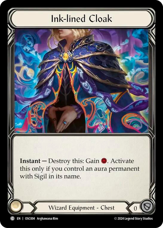 Ink-lined Cloak (4) [OSC] - Flesh and Blood TCG Single