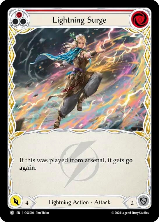 Lightning Surge (Red) (10) [OSC] - Flesh and Blood TCG Single