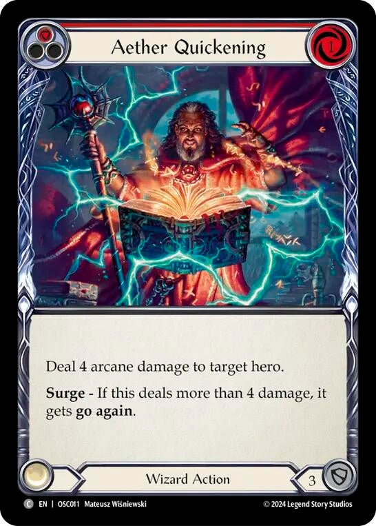 Aether Quickening (Red) (11) [OSC] - Flesh and Blood TCG Single