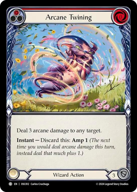 Arcane Twining (Red) (12) [OSC] - Flesh and Blood TCG Single