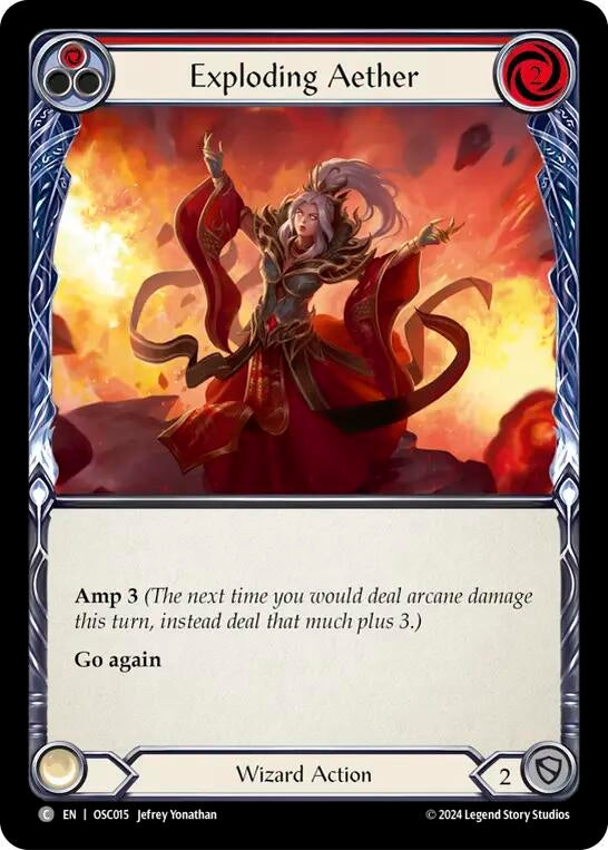 Exploding Aether (Red) (15) [OSC] - Flesh and Blood TCG Single