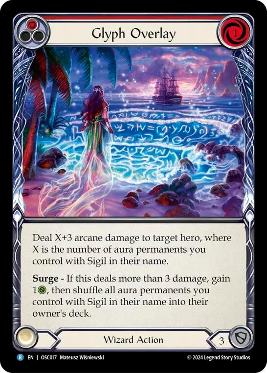 Glyph Overlay (Red) (17) [OSC] - Flesh and Blood TCG Single