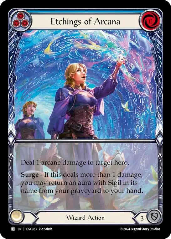 Etchings of Arcana (Blue) (23) [OSC] - Flesh and Blood TCG Single