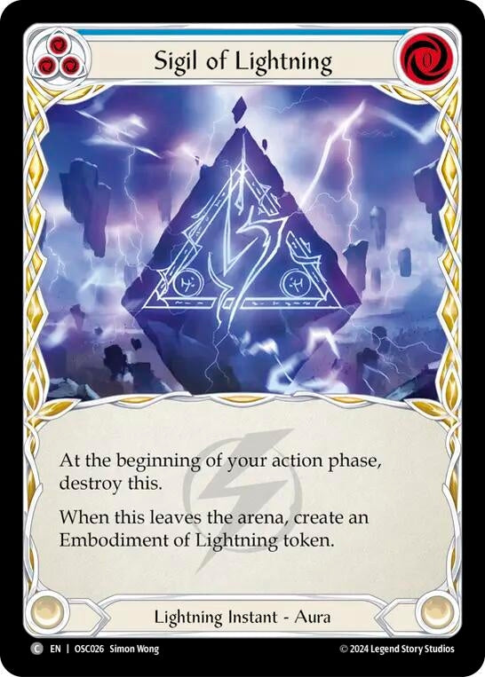 Sigil of Lightning (26) [OSC] - Flesh and Blood TCG Single