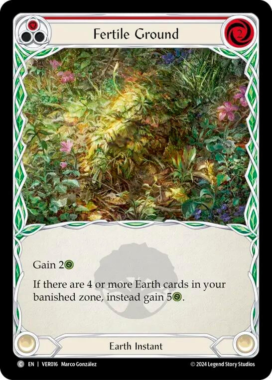 Fertile Ground (Red) (16) [VER] - Flesh and Blood TCG Single