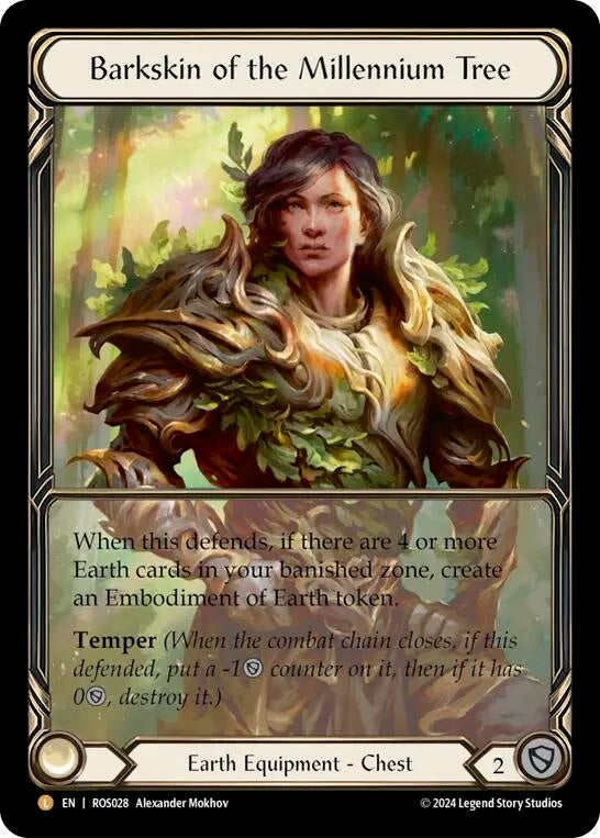 Barkskin of the Millennium Tree (Extended Art) (28) [ROS] - Flesh and Blood TCG Single