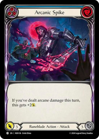 Arcanic Spike (Blue) (136) [ROS] - Flesh and Blood TCG Single