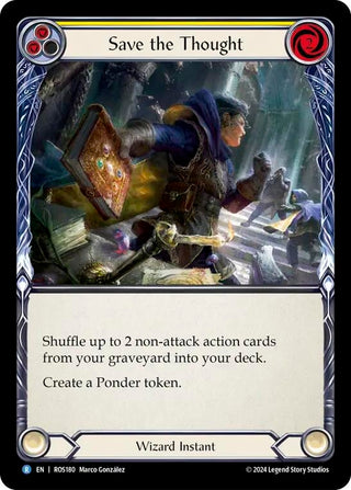 Save the Thought (Yellow) (180) [ROS] - Flesh and Blood TCG Single