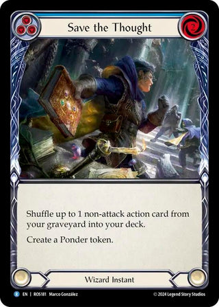 Save the Thought (Blue) (181) [ROS] - Flesh and Blood TCG Single