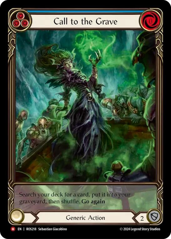 Call to Grave (Extended Art) (218) [ROS] - Flesh and Blood TCG Single