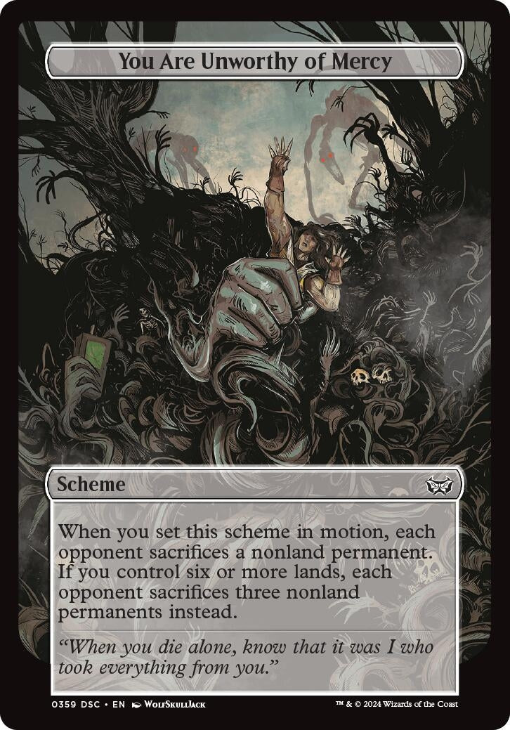 You Are Unworthy of Mercy (Full Art) (359) [CSK] - MTG Single