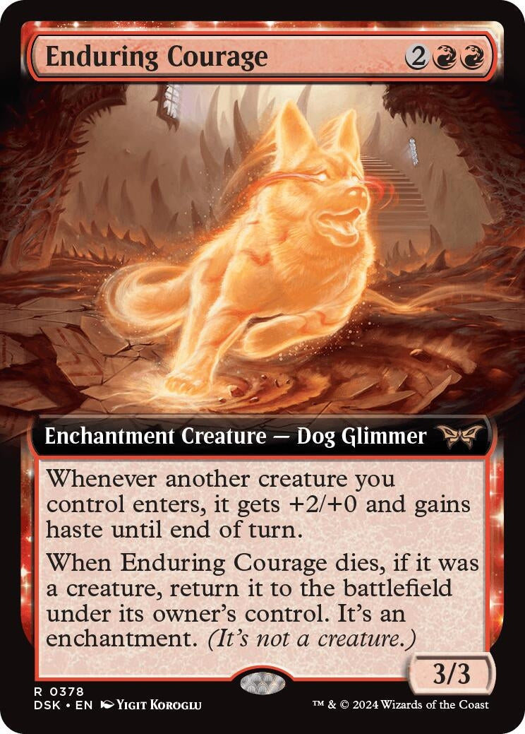 Enduring Courage (Extended Art) (378) [DSK] - MTG Single
